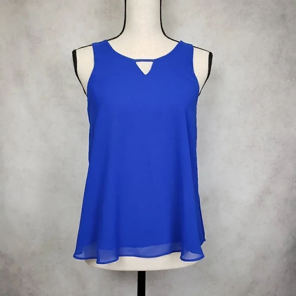 E hanger M Anthropologie blue sheer tank top Small